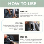 Compression Leg Massager Rechargeable - 2000mAh USB Portable Calf Thigh Knee Massager with 3 Intensity Levels for Home or Salon Spa Use