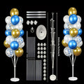 Party Decorations Two 63-Inch Balloon Holder Stands with 19-Cup Layout, Bases, Poles and Connectors