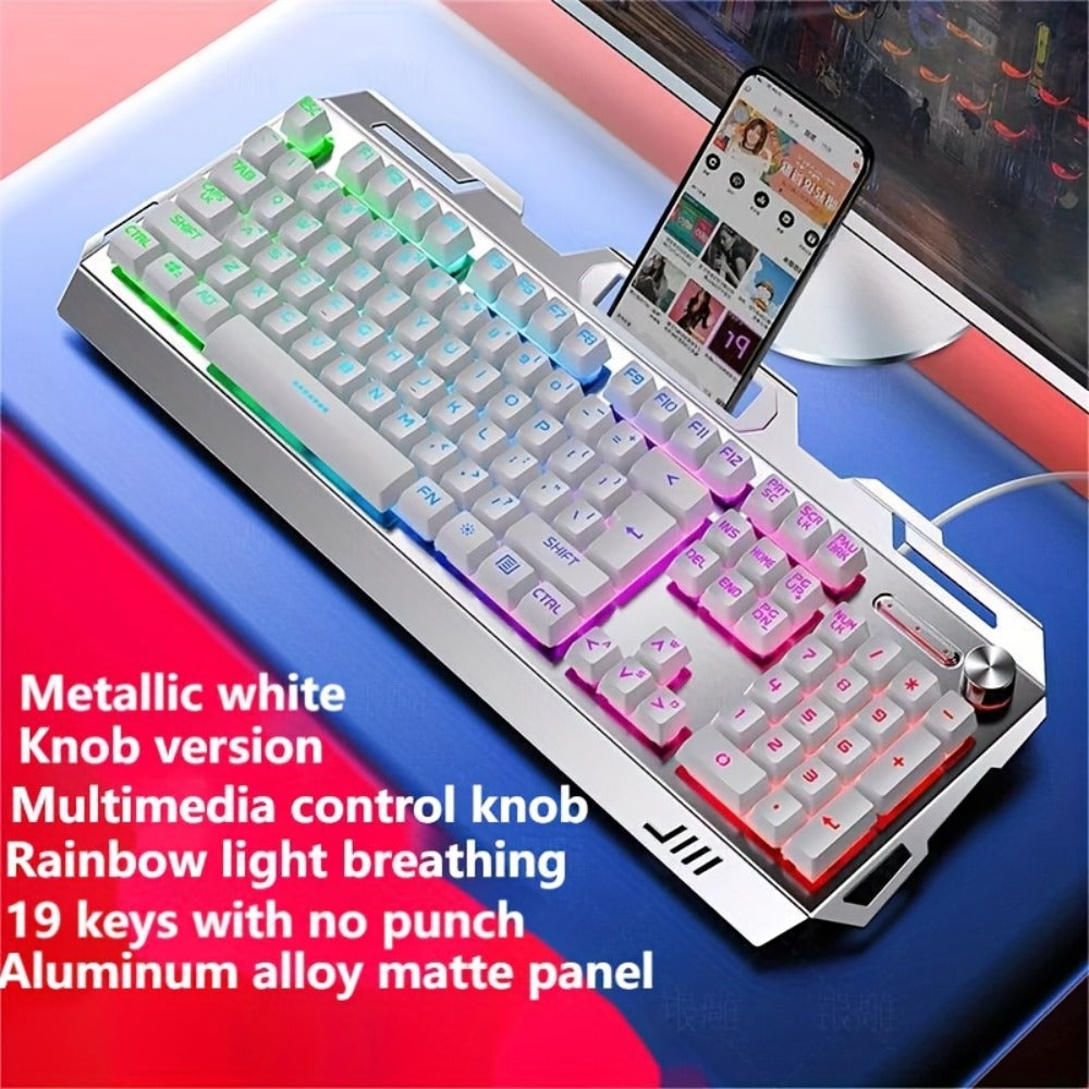 RGB Gaming Keyboard and Mouse Combo Wired USB, Backlit Keyboard & Mouse Set for PC Desktop Laptop Windows
