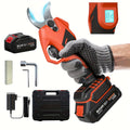 Electric Pruning Shears Cordless with LCD Display, Portable Battery-Powered Tree Pruner with Adjustable Cutting Diameter for Garden