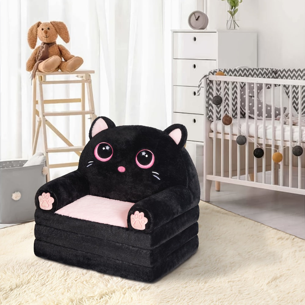 2-in-1 Foldable Kids Convertible Sofa Chair with Memory Foam