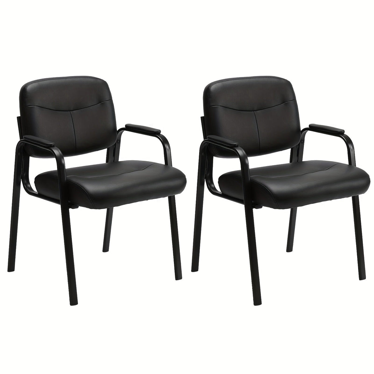 2-Piece Set Guest Chair with Armrests for Comfortable Everyday Seating in Living Room