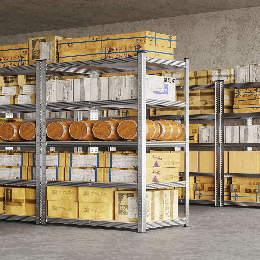 2-Piece Set Metal Storage Shelving Unit with Tool-Free Assembly and Multiple Color Options detail image