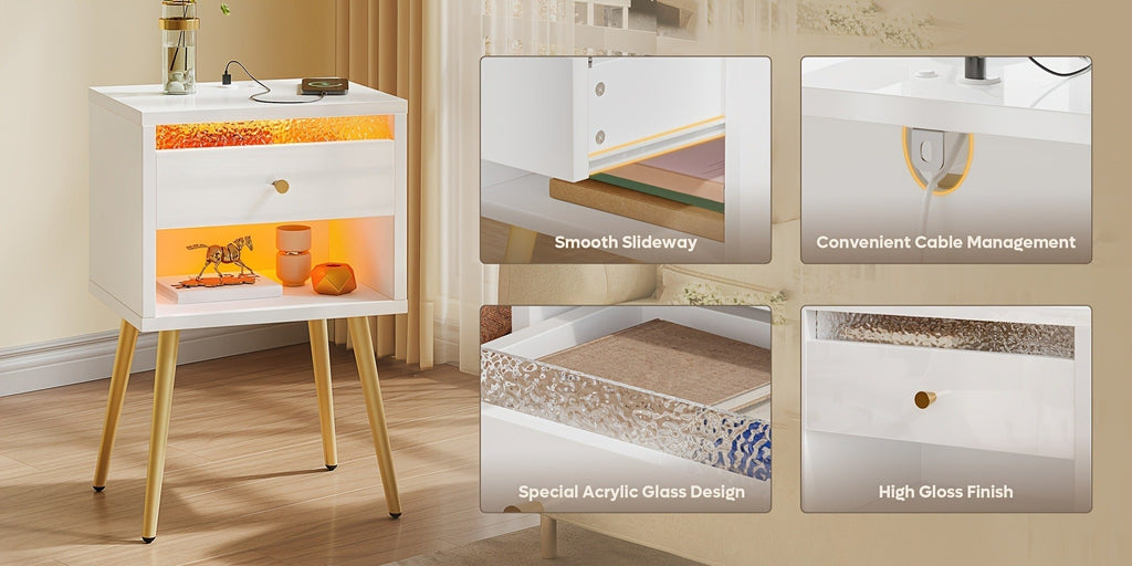 2-Piece Set Nightstand, Bedroom Side Table for Practical Everyday Home Use detail image - detail view 19