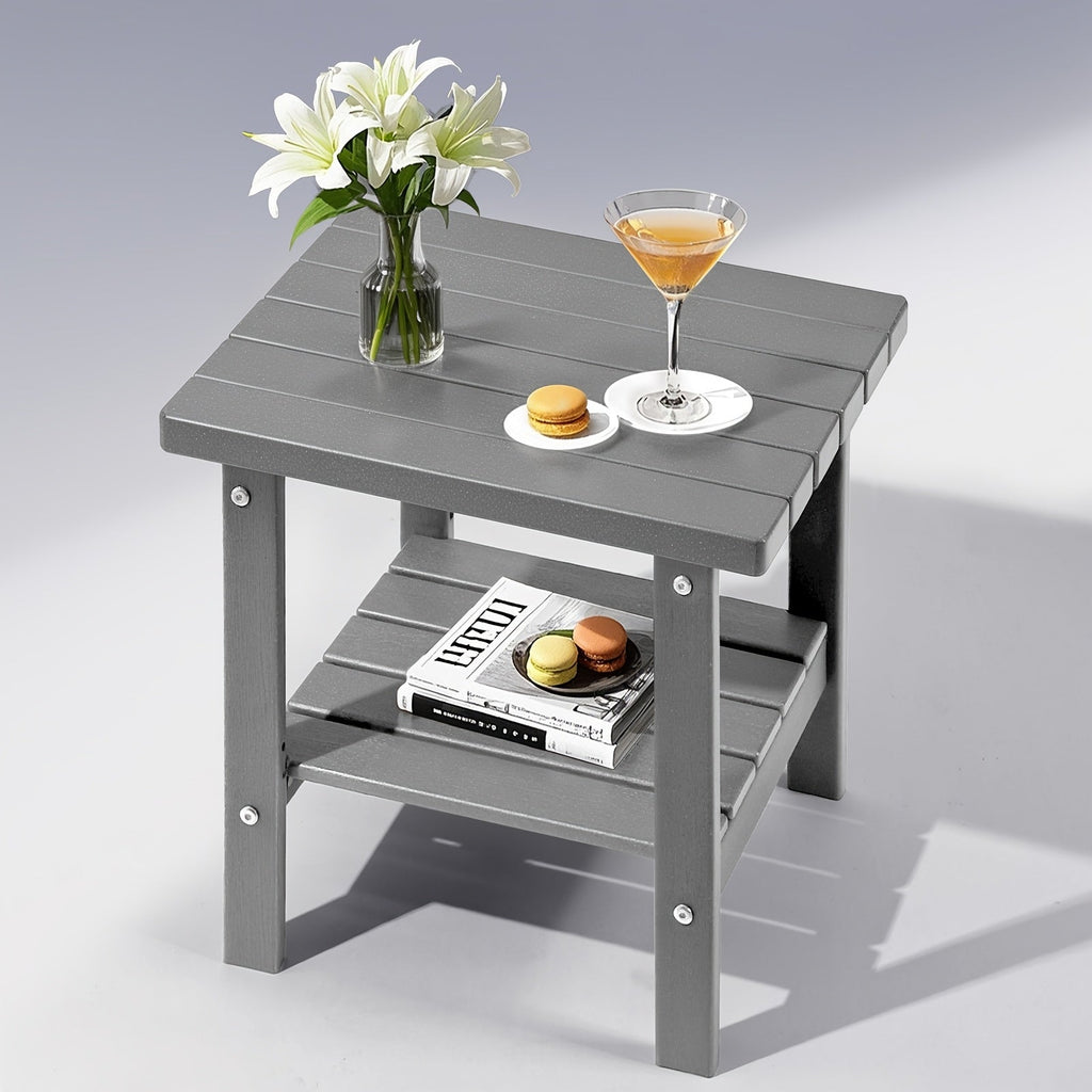 Outdoor Side Table shown in the Grey option