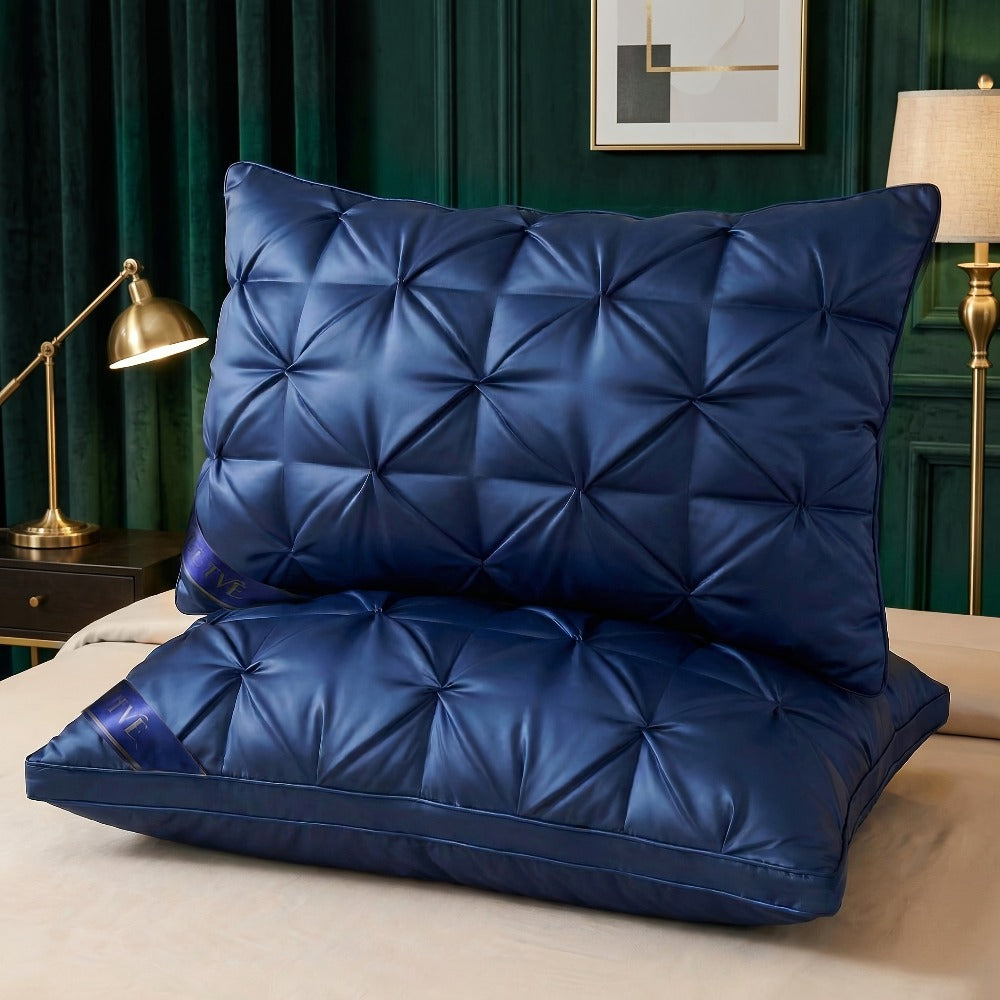 Luxury Hotel Pillows 2PCS, Cool Breathable Pillow Insert, Fluffy Resilient Neck Support, Comfortable Sleeping Pillow