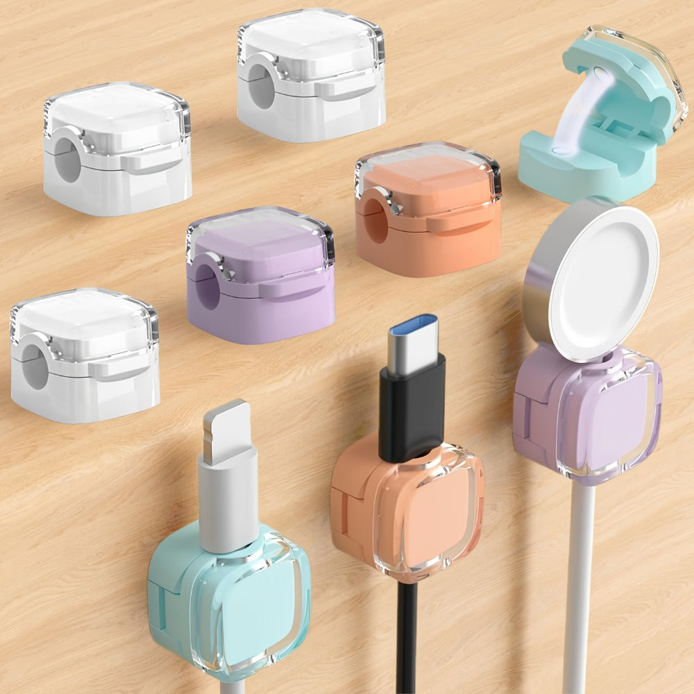 Silicone Cable Clips Self-Adhesive 16 Pcs – Reusable Cable Organizer & Wire Management for Desk, Car & Office, Universal Data Cable Holder
