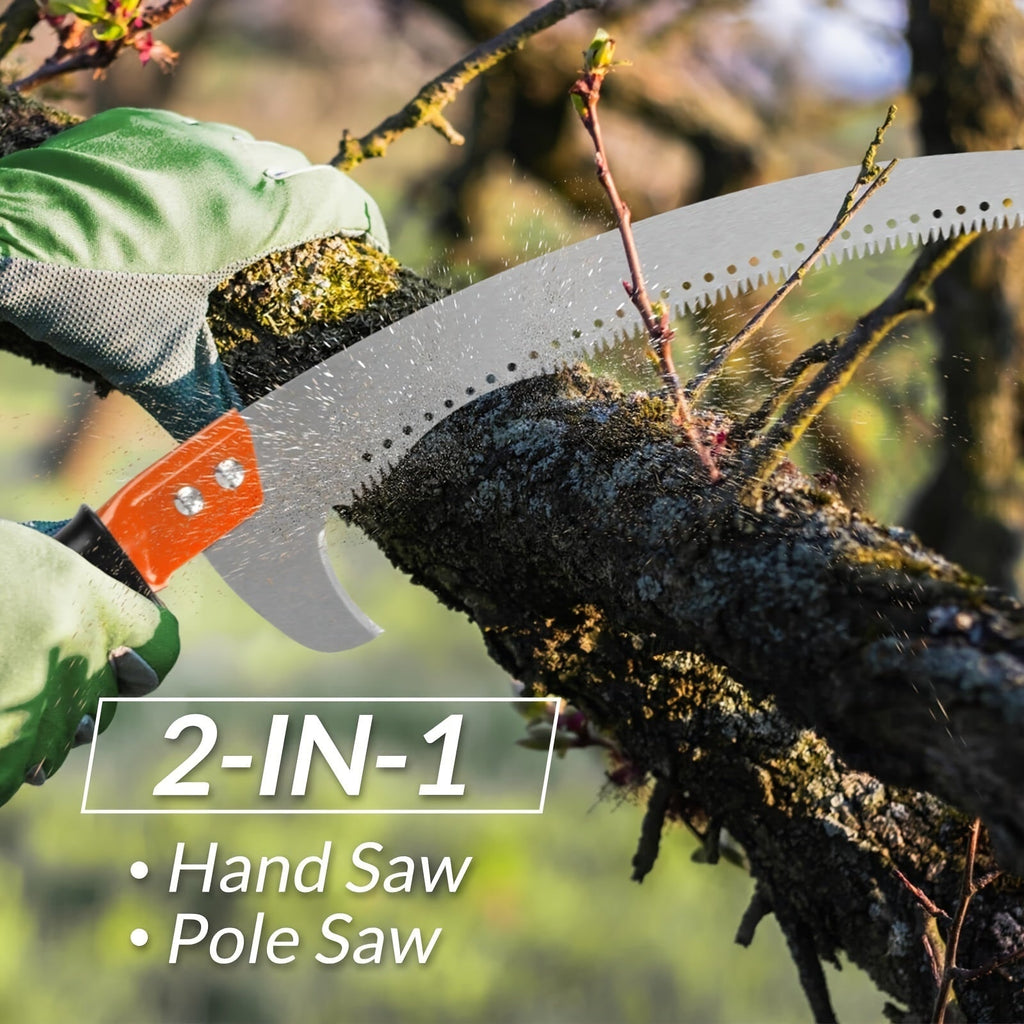 Pole Saw, Telescopic Pruning Saw Fruit Tree High Reach Garden Farm for Garden, Patio and Yard Use