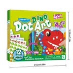 Dinosaur Dot Sticker Art Kit with 12 Picture Canvases and More Than 1, 400 Colored Dot Stickers