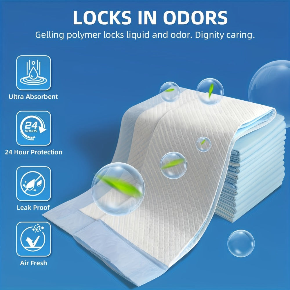 Disposable Underpads for Adults - XXL & XXXL Extra Large Incontinence Bed Pads - Leak-Proof for Entryways, Bedrooms and Living Spaces