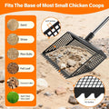 Cat Litter Scooper 2-in-1 Heavy Duty Rake with Adjustable 26–76" Stainless Steel Handle, Shatterproof Sand Sifting Shovel for Litter Box