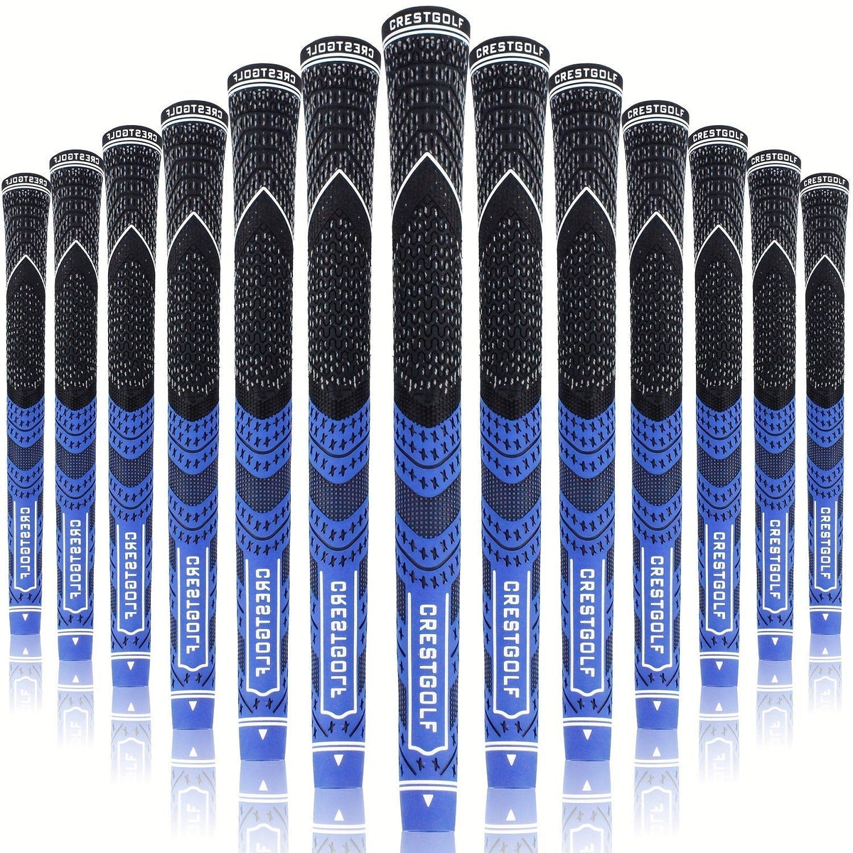 Midsize Golf Grips Set 13 Pack – All Weather Hybrid Rubber Golf Club Grips with Ecological Yarn Thread Technology, Multiple Colors