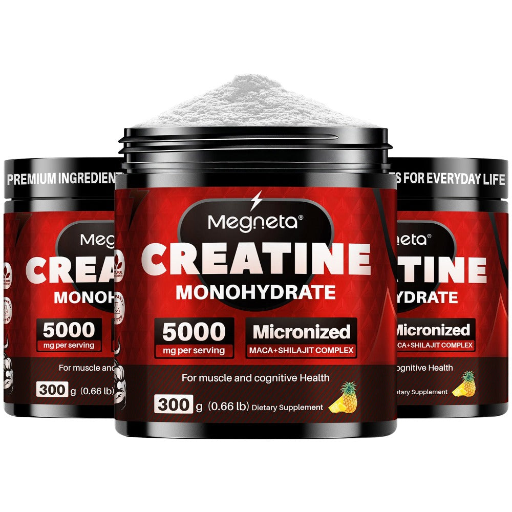 Creatine Monohydrate Powder 5000mg Per Serving - Pineapple Flavor, No Artificial Sweeteners - Strength