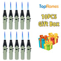 Long-Reach Torch Lighter Multipack with 10 or 15 Extended Igniters in Five Coordinated Body Colors