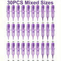 Disposable Tattoo Needles Mixed Size Sterilized RL RS M1 0.35mm, Safety Tattoo Needle Set for Tattoo Artists and Beginners