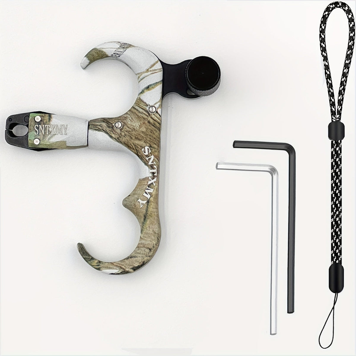 Compound Bow Wrist Release Aid 360° Rotatable Thumb Trigger – 3 & 4 Finger Archery Release for Hunting & Target Shooting