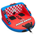 Towable Tube for Boating 2-Person – 340 lbs Inflatable D-Shape Boat Tube with Full Nylon Cover, Dual Tow Points