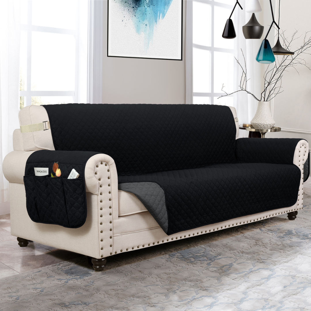 Dog Furniture Protector Cover Black / Dark Gray / XL Sofa (78 IN X 46 IN X 18 IN)