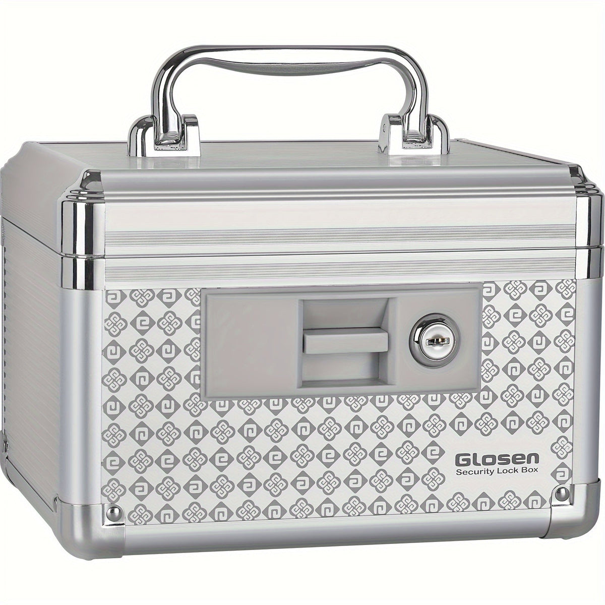Locking Medicine Storage Box Aluminum Alloy with Key Lock & Handle, High- Family Medicine Organizer