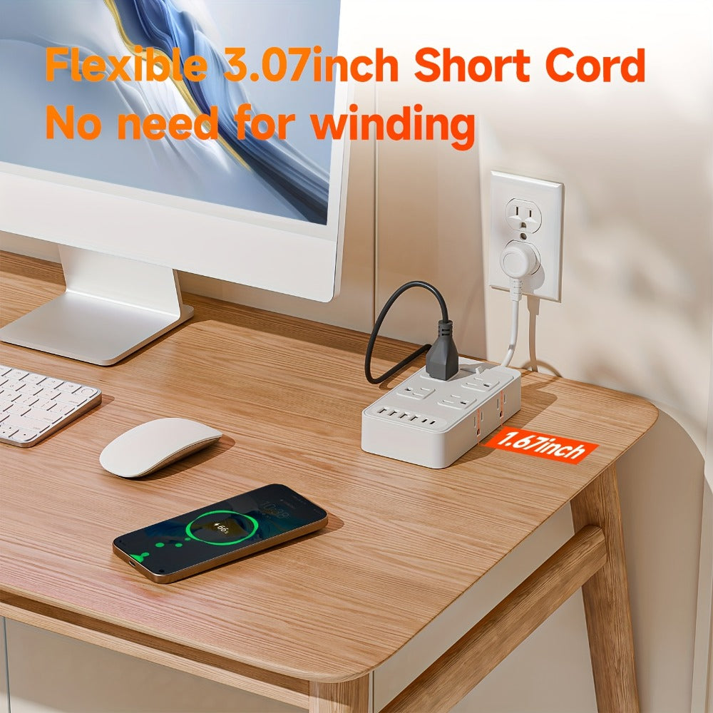 Power Strip Outlet Extender Surge Protector 8 AC Outlets 6 USB Charging Ports 4 USB-A 2 USB-C for an Everyday Personal Care Routine