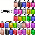 Gift Bags Bulk 100pcs Medium 10.2x12.6x3.9 Inch with Handles - 10 Colors Reusable Paper Gift Bags for Party Favors