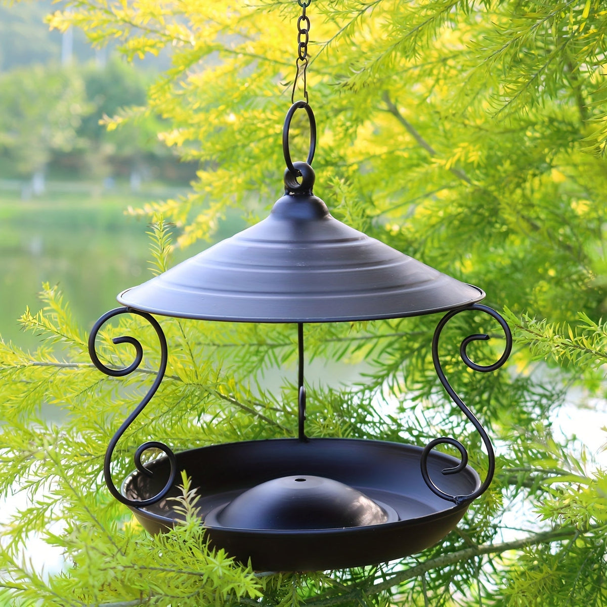 Bird Feeder, Hanging Metal Outdoor Garden Yard Decor Bird Lover Gift for Garden, Yard and Pest Management