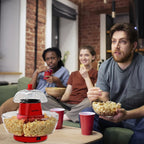 Hot Air Popcorn Maker with 4 Bowls, Oil-Free Electric Popcorn Machine 95% Pop Rate Ready in 3 Min