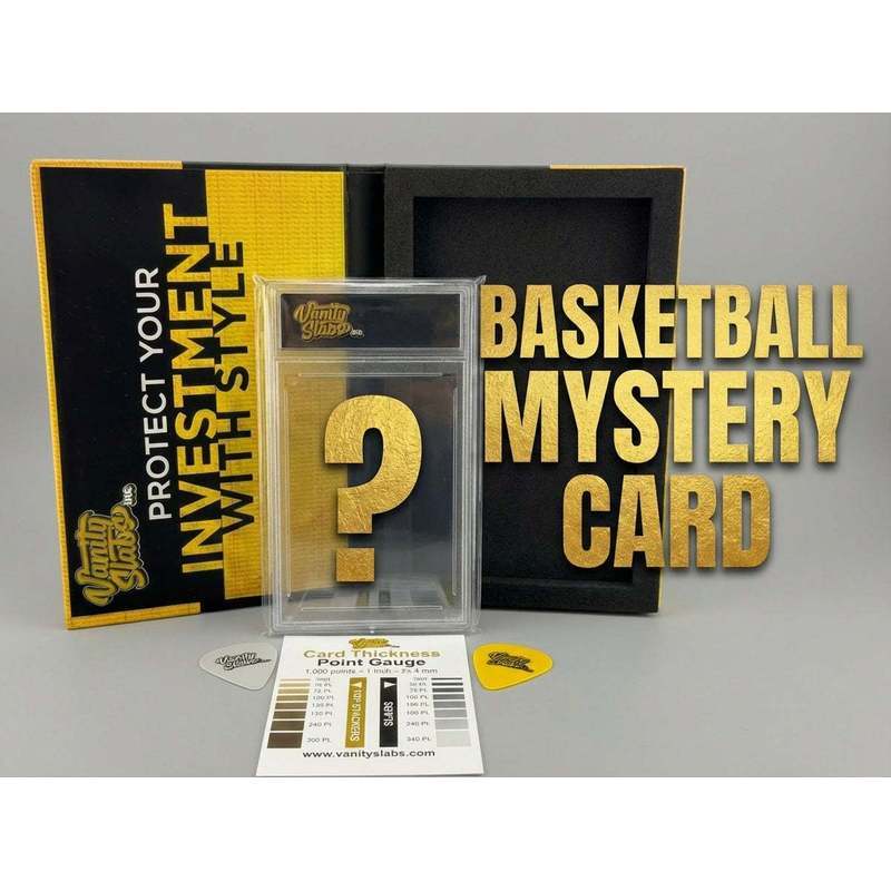 Basketball Random Card in Vanity Slab Display – Mystery Collectible with Rookies, Stars, Inserts & Signature-Style Cards | Panini & Topps |