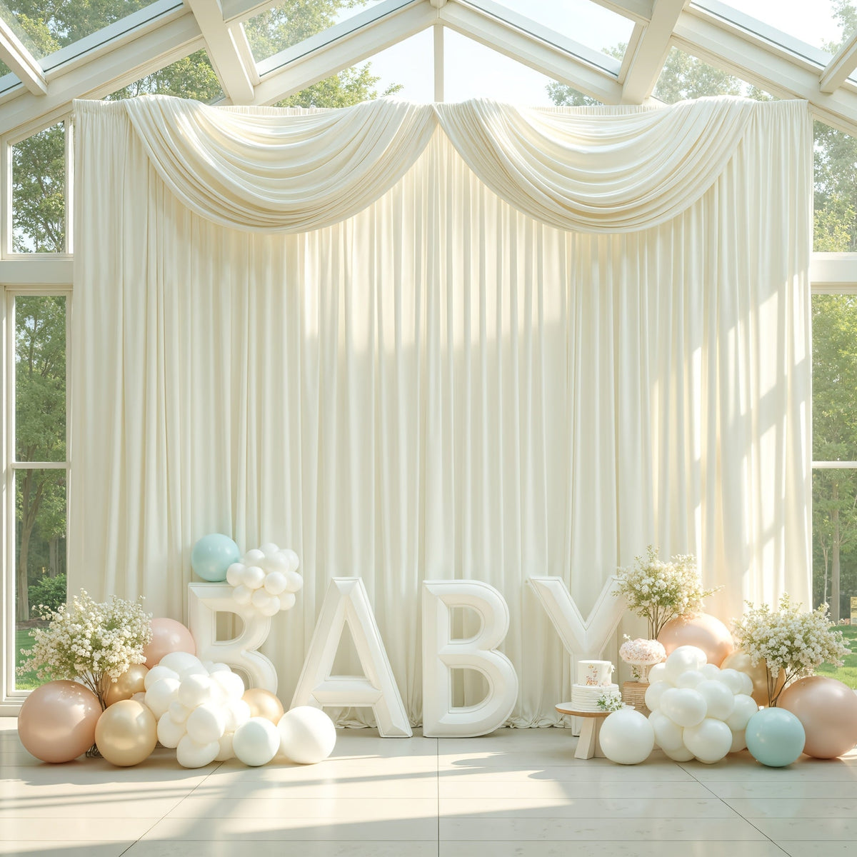 Two-Piece Photography Backdrop Curtain Set with 150 cm Width and 215 cm or 300 cm Height Options