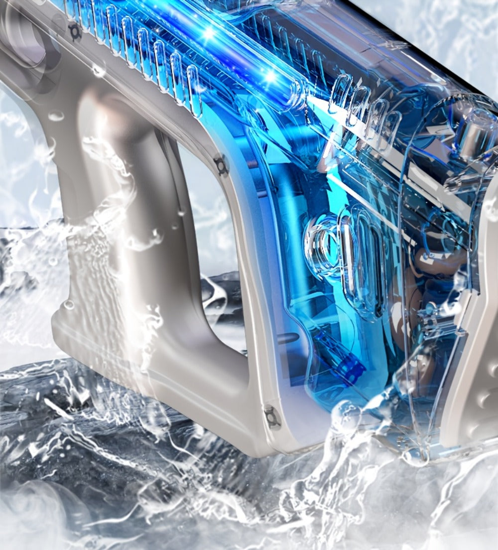 Electric Pulse-Light Water Blaster with Auto-Suction Refill, 16.54-Inch Body and Three Color Options