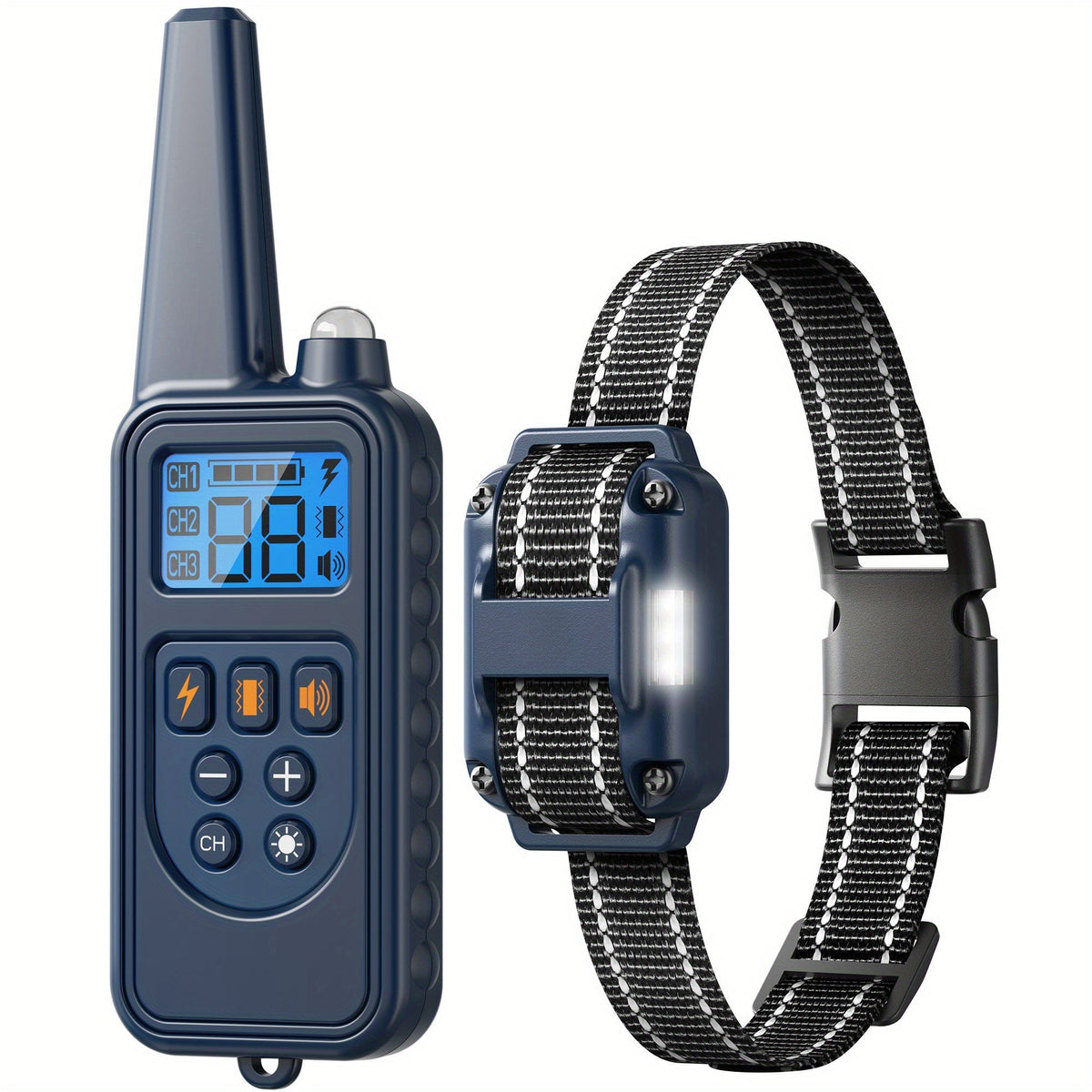 Dog Training Collar Remote Set with LED, Beep, Vibration and Static Modes for One, Two or Three Receivers