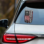 One Nation Under God Cross-and-Flag Decal in a 5.12-Inch Single-Piece Checkout Option for Cars