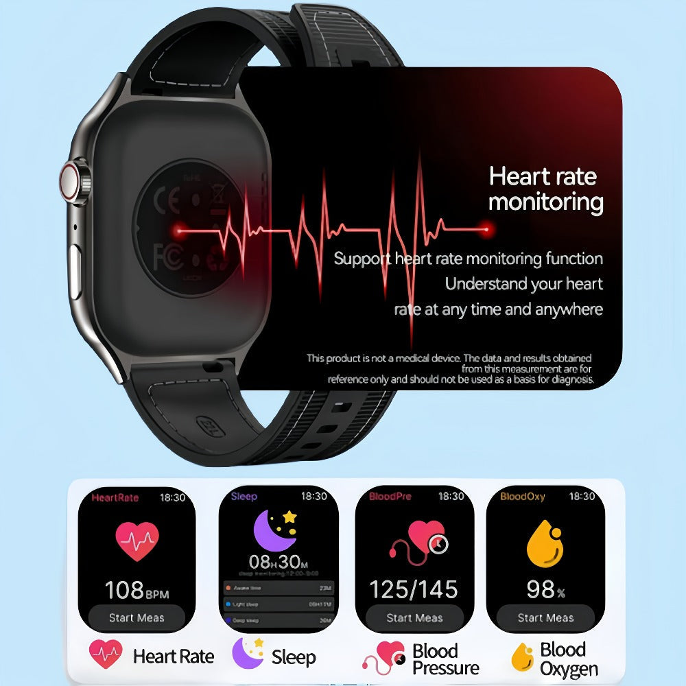 Smartwatch 2.01 Inch Curved Screen with Bluetooth 5.3, HD Calling, Games and Voice Assistant