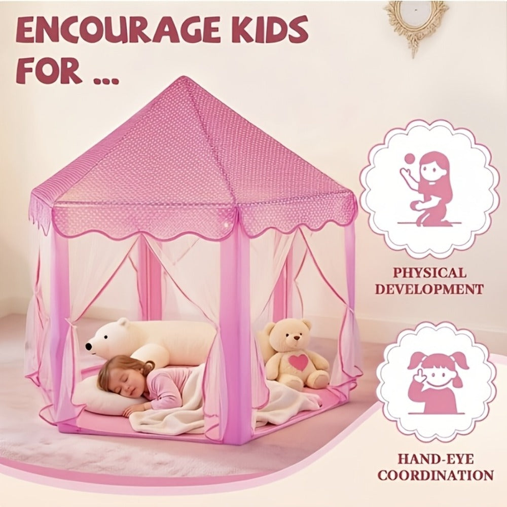 Princess Castle Play Tent for Girls Kids Indoor Outdoor Playhouse Large Toy with the Listed Color, Size or Set Options for Everyday Use