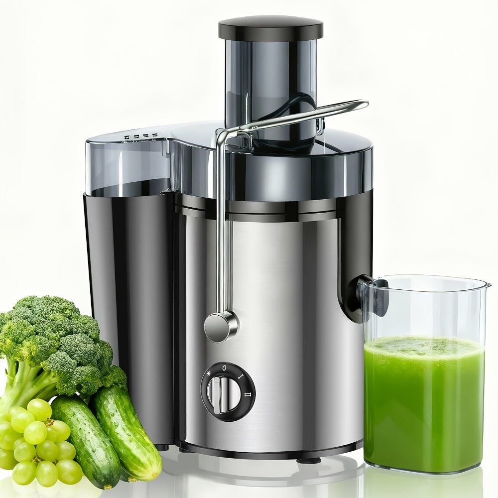 Juicer Machine Wide Mouth Juice Extractor Blender Food Processor 3-Speed Settings Easy Clean One-Touch Operation Multi-function