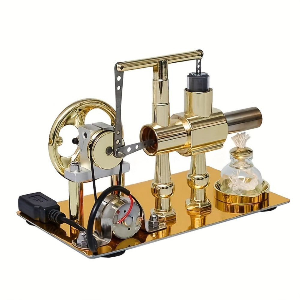 Stirling Engine Generator Kit, Single Cylinder Stainless Steel Pneumatic Model with the Listed Color, Size or Set Options for Everyday Use