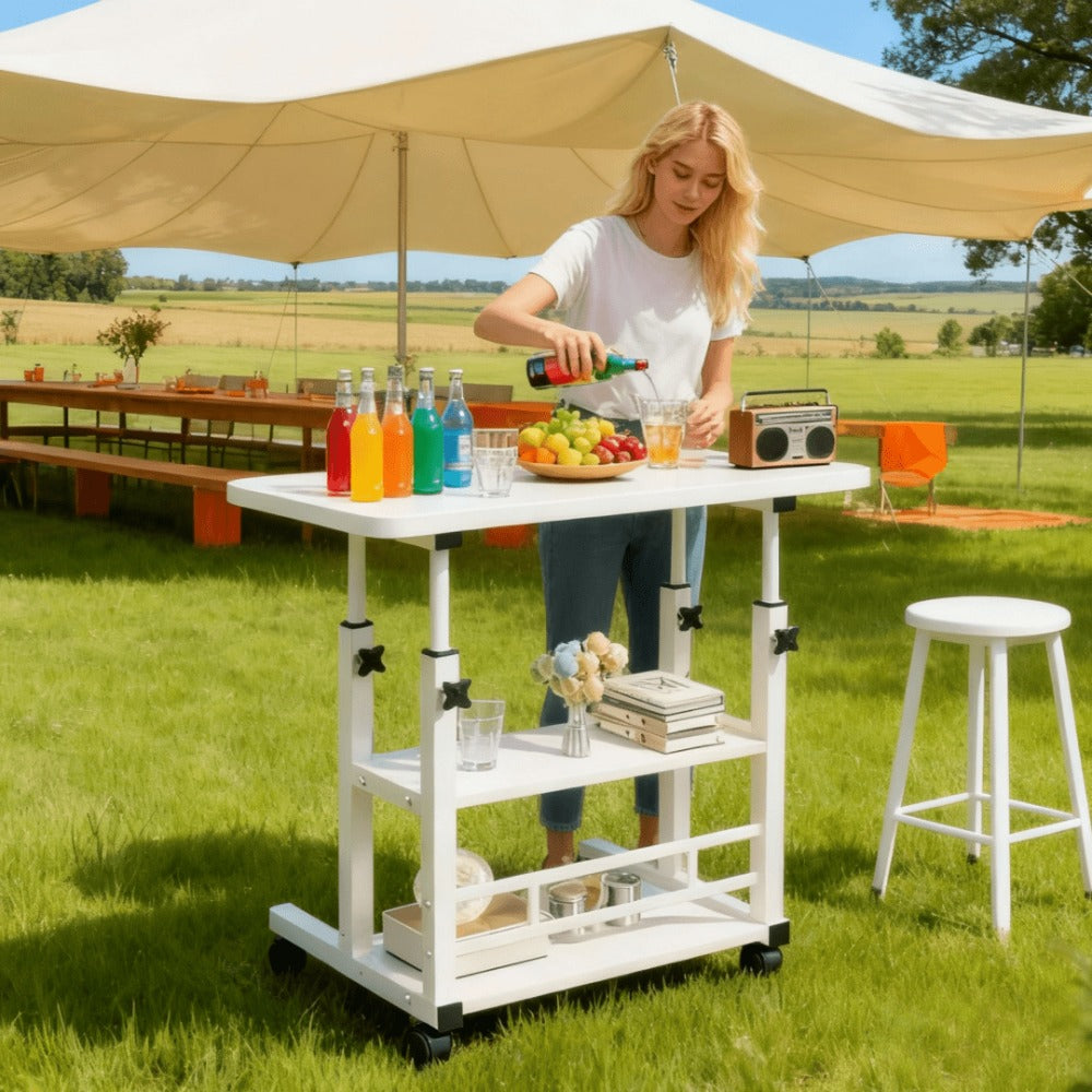 24-Inch Heavy-Duty Folding Table, Foldable Card Table for Patio