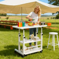 24-Inch Heavy-Duty Folding Table, Foldable Card Table for Patio