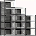 24-Pack Plastic Shoe Organizer with Secure Lid and Stackable Design for Entryway