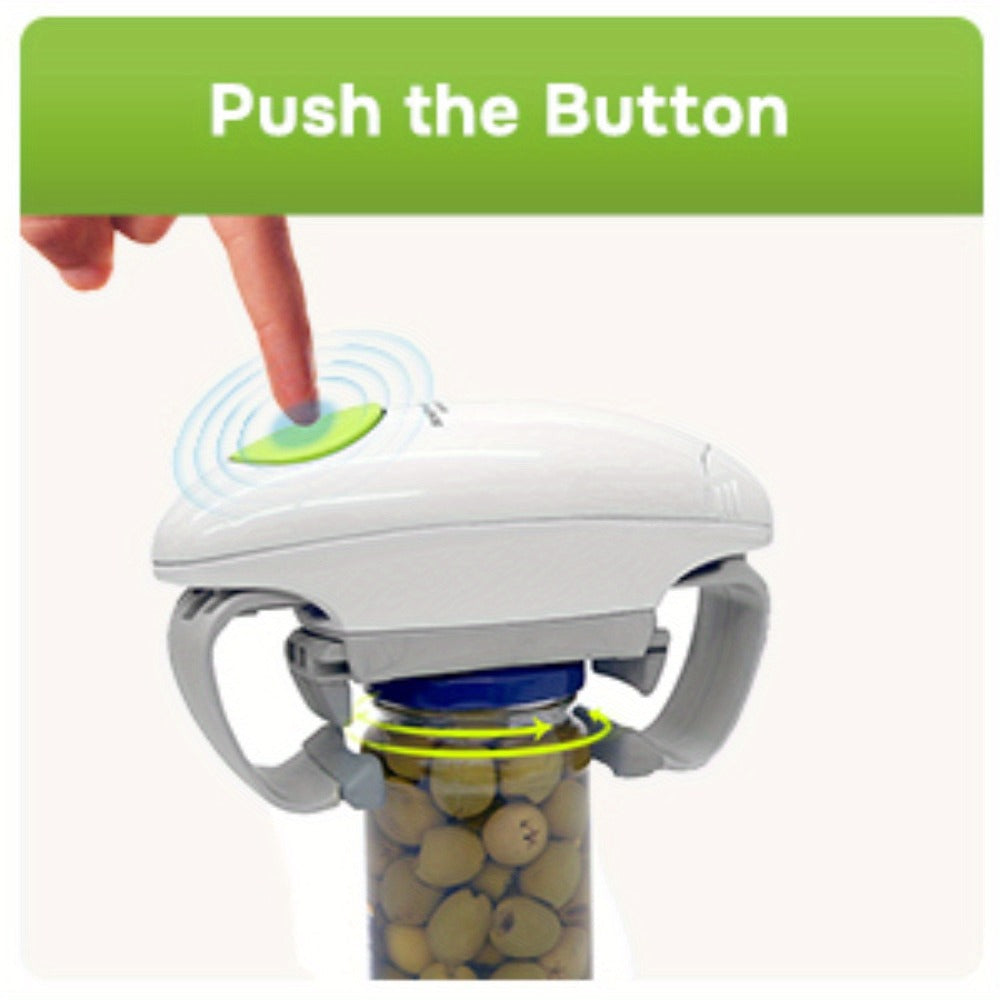 Electric Jar Opener for Elderly & Weak Hands – One-Touch Auto-Off, High Torque Battery-Powered Jar Lid Opener with Ergonomic Design