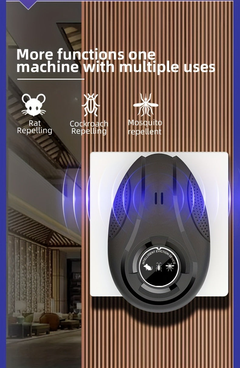 Electronic Pest Repeller, Soundwave Variable Frequency Insect for Home, Shop & Warehouse, Repels Mosquitoes