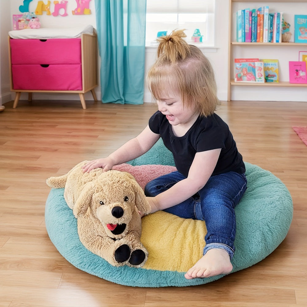 Plush Toy Golden Retriever 21-Inch Lying Puppy with Soft Coat for Large Cuddly Display and Gifting