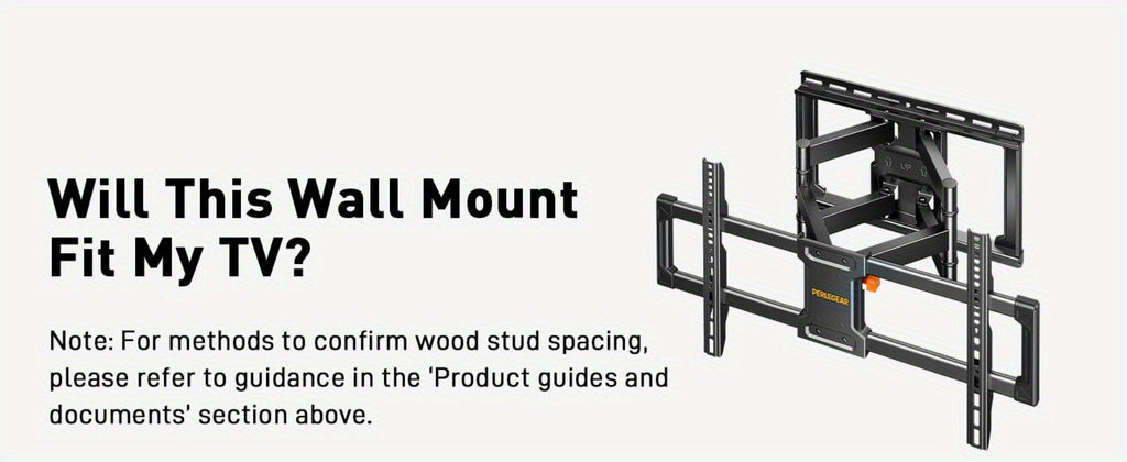 F11 Dual-Arm Full-Motion TV Wall Mount with Wide Wall Plate, Tilt, Swivel and Extension Controls