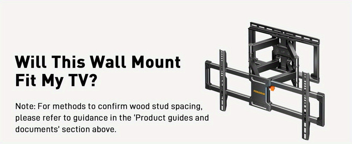 F11 Dual-Arm Full-Motion TV Wall Mount with Wide Wall Plate, Tilt, Swivel and Extension Controls