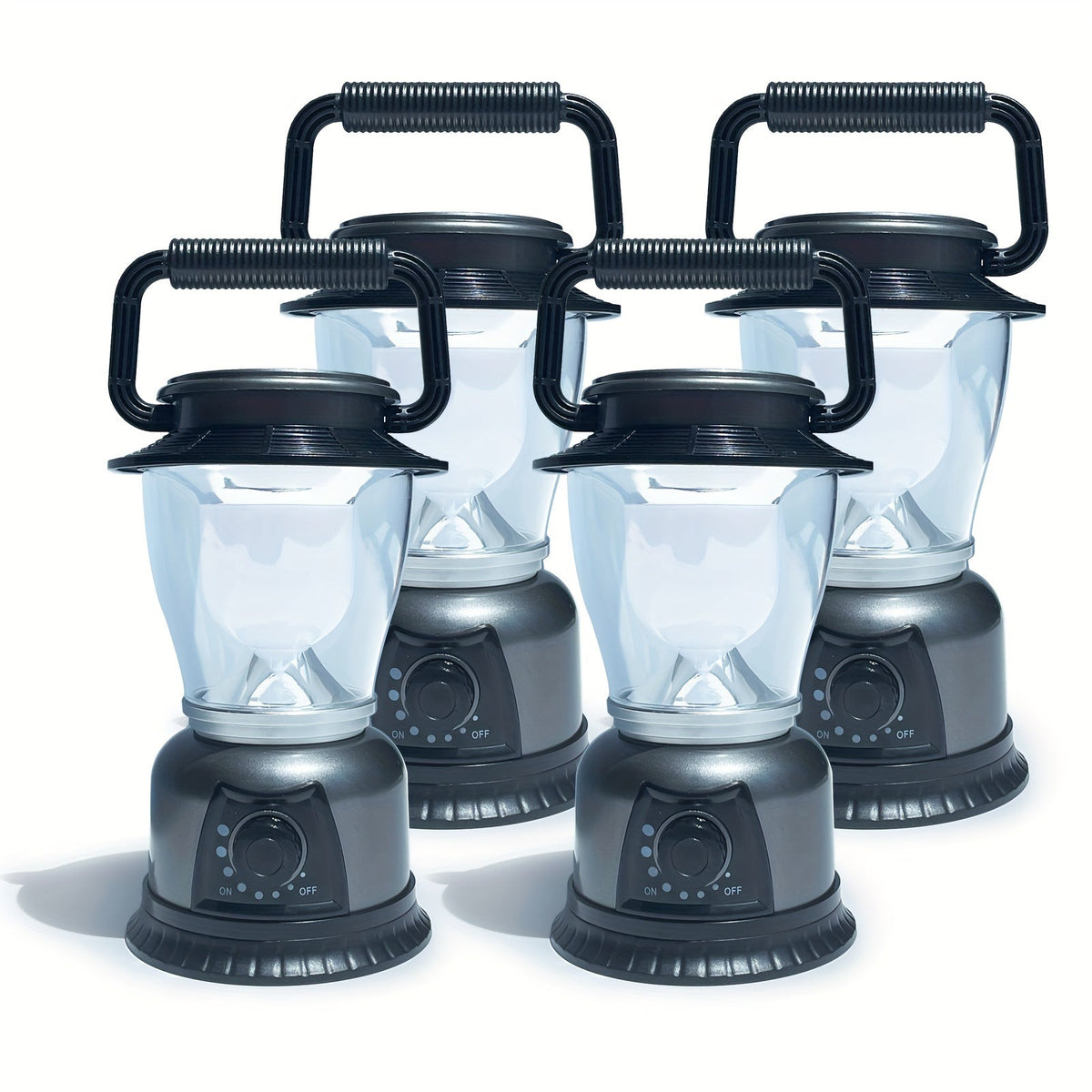 4-Pack COB LED Camping Lantern Dimmable Battery Powered – High Brightness Portable Camp Lights for Hiking, Fishing