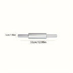 Stainless Steel Rolling Pin, Professional Non-Stick Dough Roller with Non-Slip Grip and Rounded Ends, Easy to Clean Baking Rolling Pin