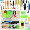 Fishing Lures Tackle Box Kit 52–360pcs – Animated Lures, Crankbaits, Spinnerbaits, Soft Plastic Worms & Topwater Lures for Bass, Trout
