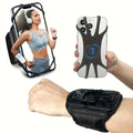 360° Rotation Sports Phone Arm Strap Wrist Holder for Running Gym Workout – Removable Adjustable Armband for 4.5 to 7 Inch Phones iPhone