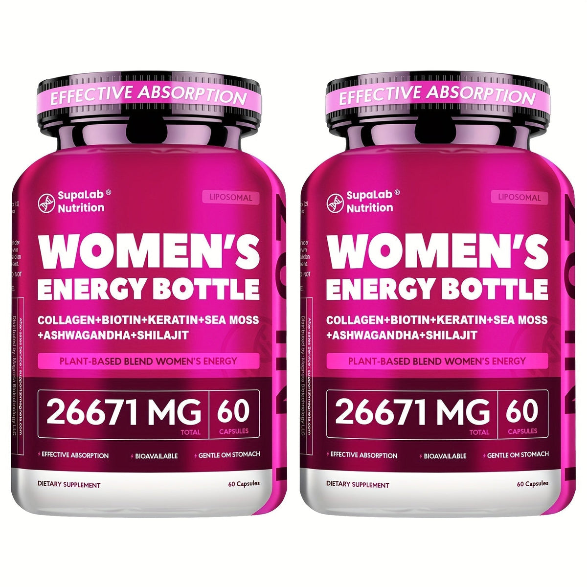 Sea Moss & Ashwagandha Women's Energy Supplement 20-in-1 with Shilajit - Hormonal Balance, Focus