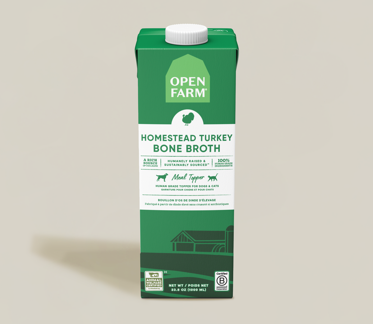 Turkey Bone Broth Food Topper for Dogs, 33.8 fl oz